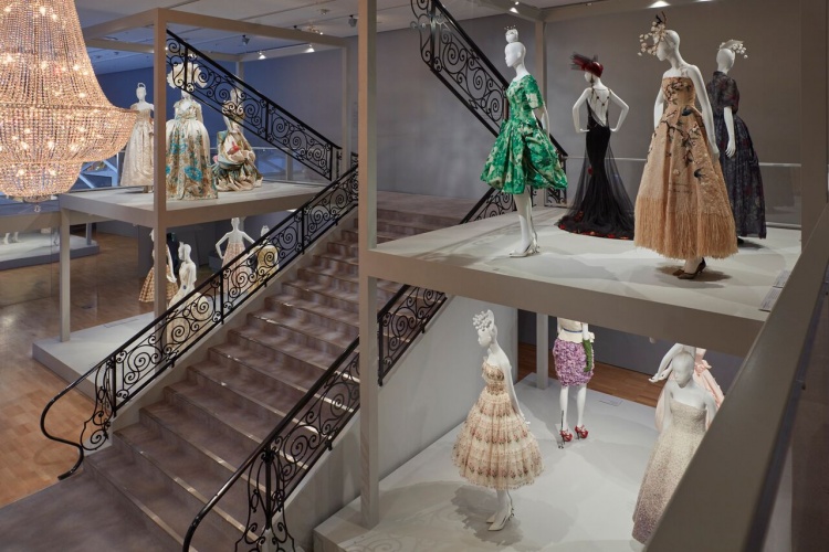 Installation view of the world-premiere exhibition The House of Dior: Seventy Years of Haute Couture at the National Gallery of Victoria, Melbourne, Australia. Photo: Sean Fennessy